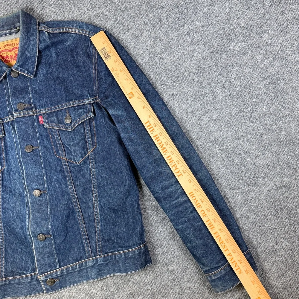 Levis LVC Selvedge Denim Trucker Jacket Mens M Dark Blue Type 3 III Made in USA